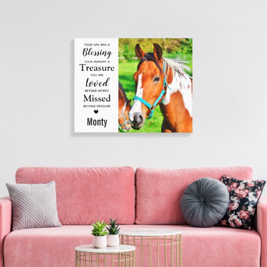 Elegant Memorial Custom Modern Remembrance Foto Canvas Afdruk (Insitu (Woonkamer))