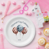 Elegant Memorial Day-feest Papieren Bordje (Feest)
