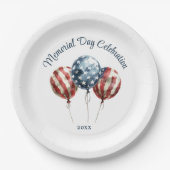 Elegant Memorial Day-feest Papieren Bordje (Voorkant)