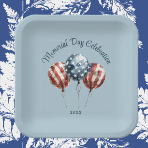 Elegant Memorial Day-feest Papieren Bordje