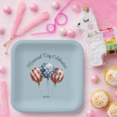 Elegant Memorial Day-feest Papieren Bordje (Feest)