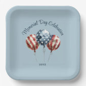 Elegant Memorial Day-feest Papieren Bordje (Voorkant)