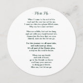 Elegant Memorial Eucalyptus Funeral Prayer Kaart (Achterkant)