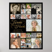 Elegant Memorial Forever in ons hart Foto 25 Poster (Voorkant)