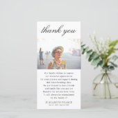 Elegant Memorial Foto: Dank u wel Aankondiging (Staand voorkant)