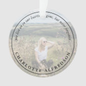 Elegant Memorial Foto van het liefhebben van Kerst Ornament (voorkant)