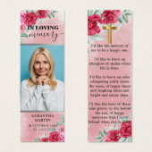 Elegant Memorial Funeral Bladwijzer Mini Visitekaartjes