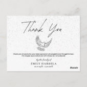 Elegant Memorial Funeral Dank je kaart (Achterkant)