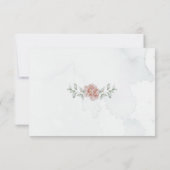 Elegant Memorial Funeral Pink Floral Waterverf Bedankkaart (Achterkant)