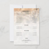 Elegant Memorial Funeral Program Card Kaart (Achterkant)