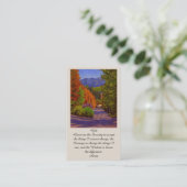 Elegant Memorial Funeral Service Kaart Visitekaartje (Staand voorkant)