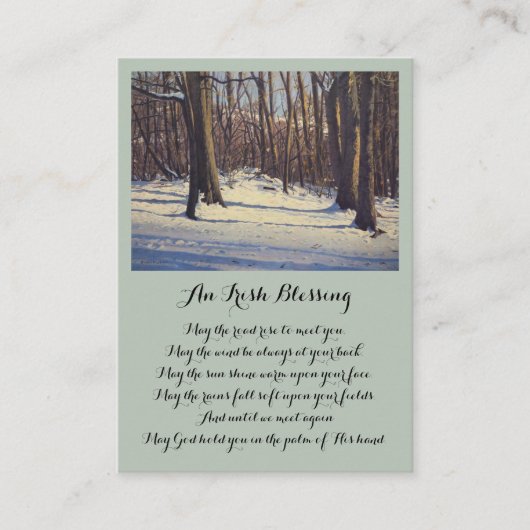 Elegant Memorial Funeral Sympathcard Visitekaartje (Voorkant)