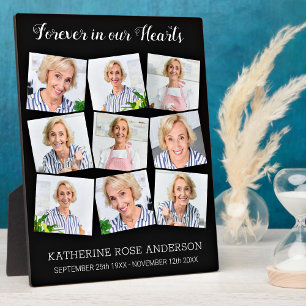 Elegant Memorial Keepomwille Custom Photo Collage  Fotoplaat