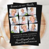 Elegant Memorial Keepomwille Photo Collage Funeral Bedankkaart