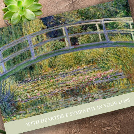 Elegant Memorial Lily Vijver Condoleance Sympathie Kaart