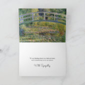 Elegant Memorial Lily Vijver Condoleance Sympathie Kaart (Binnen)