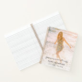 Elegant Memorial Photo Chic Funeral Guest Book Notitieboek (Binnen)