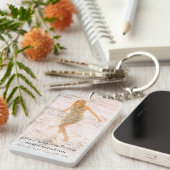 Elegant Memorial Photo | Funeral Favor Poem Memory Sleutelhanger (Voorkant Rechts)