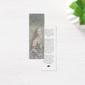 Elegant Memorial Photo Funeral Poem Bladwijzer Mini Visitekaartjes (Bureau)