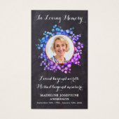 Elegant Memorial Photo Funeral Prayer Kaart (Voorkant)