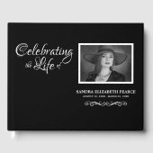 Elegant Memorial Photo | Houdbaarheid Gastenboek (Voorkant)