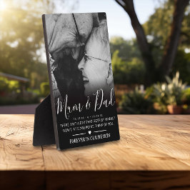 Elegant Memorial Photo | Mam en vader Fotoplaat