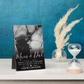 Elegant Memorial Photo | Mam en vader Fotoplaat (Zijkant)