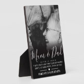 Elegant Memorial Photo | Mam en vader Fotoplaat (Zijkant)