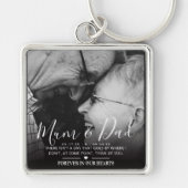 Elegant Memorial Photo | Mam en vader Sleutelhanger (Voorkant)