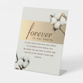 Elegant Memorial Reclamebord Met Voetstuk