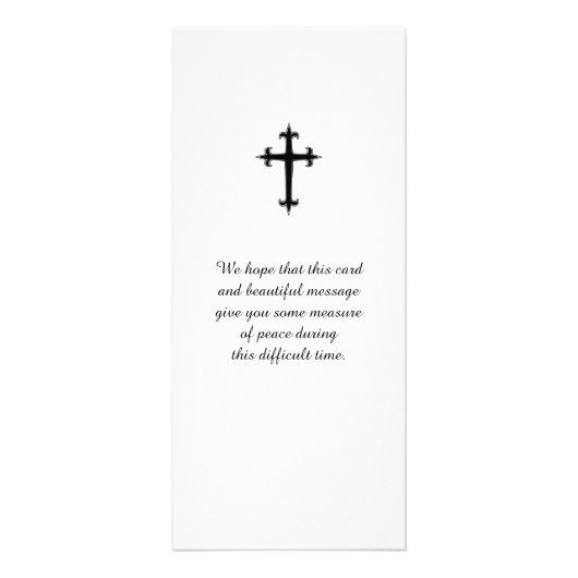 Elegant Memorial Service Kaart (Achterkant)