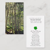 Elegant Memorial Sympathie Gebed Kaart Visitekaartje (Voorkant / Achterkant)