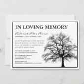 Elegant Memorial Tree | Begrafenisdienst Kaart (Voorkant)