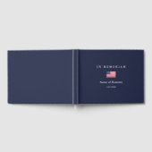 Elegant Memorial United States Flag Guest Book Gastenboek (Volledig)