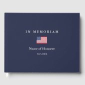 Elegant Memorial United States Flag Guest Book Gastenboek (Voorkant)