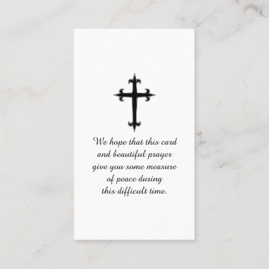 Elegant Memorial Waterverf schilderij Kaart Visitekaartje (Achterkant)