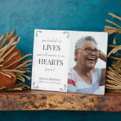 Elegant Memorial White Herdenking - Aangepaste fot Fotoplaat (Zijkant)