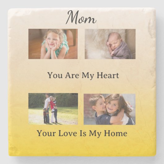 Elegant Memory - Mom, Your Love is Home Stenen Onderzetter (Voorkant)