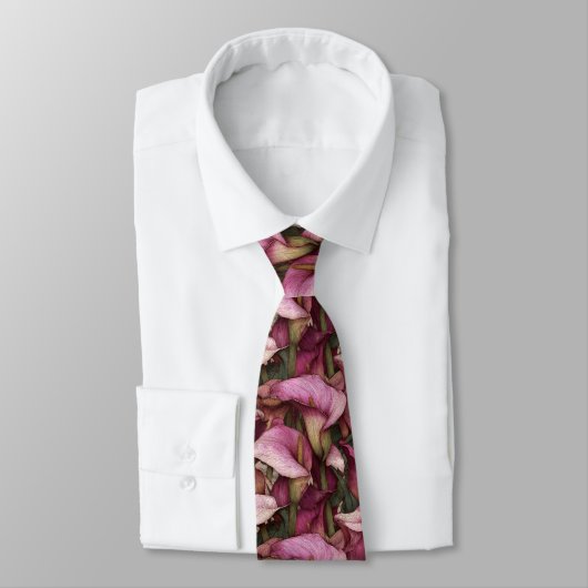 Elegant Men Gifts Calla Lilies Stropdas (Gebonden)