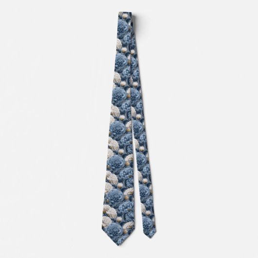 Elegant Mens Accessories Carnation Floral Stropdas (Voorkant)