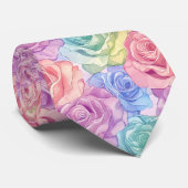 Elegant Mens Fashion Rose Flower Stropdas (Opgerold)