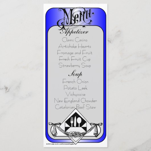 Elegant Menu Kaart Kleur 13 (Voorkant)