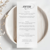 Elegant menu kalligrafie bruiloft
