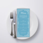 Elegant Menu - Lichtblauwe Vlinder Quinceañera