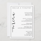 Elegant menu voor bruiloft kaart (Voorkant)