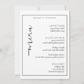 Elegant menu voor bruiloft kaart (Achterkant)