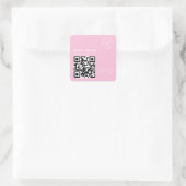 Elegant Merk met Logo & Qr-Codeetiket Vierkante Sticker (Tas)