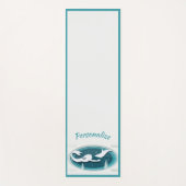 Elegant Mermaid Dolphin Blue Gray Zen Yoga Namaste Yogamat (Voorkant)