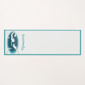 Elegant Mermaid Dolphin Blue Gray Zen Yoga Namaste Yogamat (Voorkant (horizontaal))