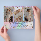 Elegant Mermaid Photo Collage Save the Date Kaart (Hand)